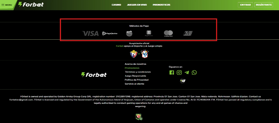 Forbet Ecuador casino